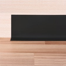 Flexible Wall Base Baseboard Molding Trim 5" Width x 39.37Ft Length, Black