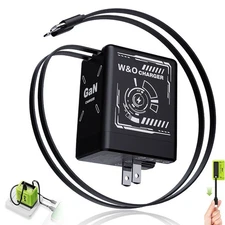 2-in-1 GaN 120W Fast Charger with 2 Type-C/2 USB Ports and 1M Type-C Cable