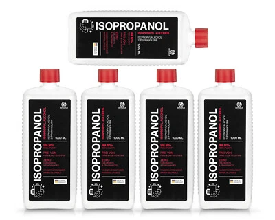 OCTOPUS 5 x 1L Alkohol Reiniger, Isopropanol 99,9%, Isopropylalkohol 2-Propanol IPA