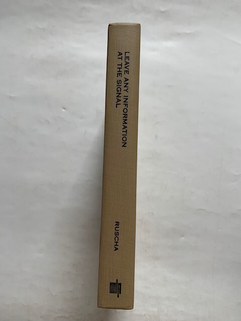 LEAVE ANY INFORMATION AT THE SIGNAL - 1ST BY ED RUSCHA | eBay