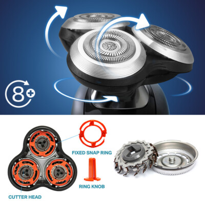 SH90 Replacement Shaver Heads for Philips Norelco Series S9000 RQ10 RQ12 1250X