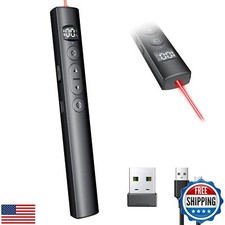 Rechargeable Presentation Clicker with Laser Pointer for Powerpoint Presentat