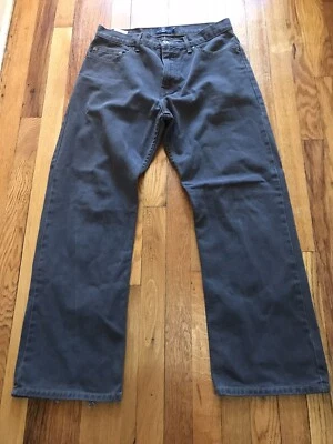 Marks Spencer Blue Harbour Jeans Mens Size 36 x 29 Brown Straight Leg Flat Front - Image 1 of 4