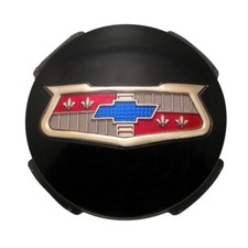 57 58 Chevy Black Wheel Spinner Emblem Trim Parts Brand 1957 1958 Chevrolet New