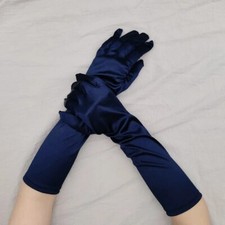 38CM Satin High Elasticity Women Cosplay Stage Performance Etiquette Gloves