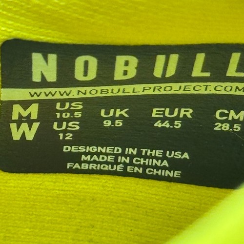 Nobull Shoes Mens 10.5 Womens 12 Yellow Superfabric Lemon Drop CrossFit Trainer - Picture 8 of 9