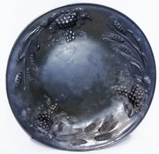schöner großer Zinn Teller,Berendsohn,Weinreben/Getreide,ca:H 5cm,Dm 34cm,1.9 kg