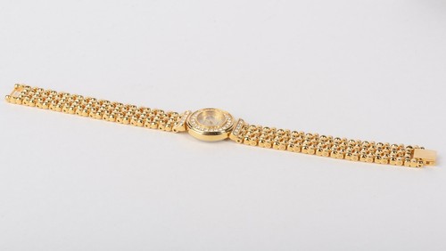 Orologio donna vintage accento quarzi oro tomo strass - Foto 2 di 10