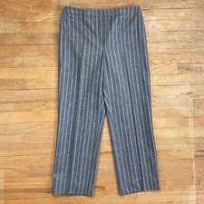 Vintage Carlisle Striped Wool Pants Size Medium 29" Waist 90s Gray Pinstripe
