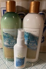 Bath Body Works At The Beach Shampoo, Conditioner Sunscreen LOT x3 NEW