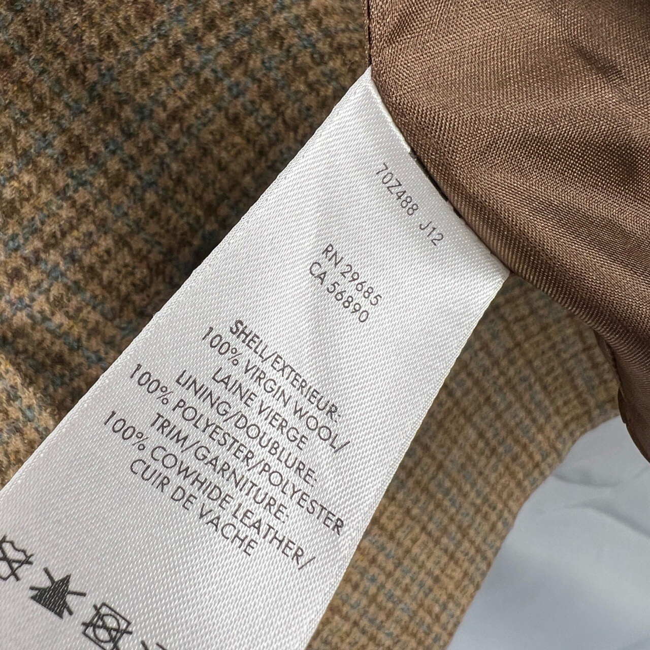 Pendleton Wool Jacket Brown Checked Double Breast… - image 6