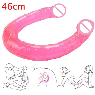 Godemichet Double Flexible De 45 Cm De Long - Diamètre 45 à 48 Mm - Couleur Chair - Kiotos