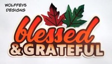 CRAFTECAFE THANKSGIVING KID TITLE premade paper piecing scrapbook DIECUT KID