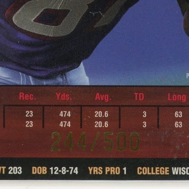 1999 Playoff Prestige SSD Spectrum Blue #81 Tony Simmons Patriots /500 - Image 3 of 3