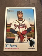Ozzie Albies 2022 Topps Heritage 1973 Oversized Box Topper OB-OA Braves