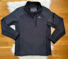 Weird Fish blue navy LARGE Macaroni Knit Fleece 1/4 Zip Jumper Pullover Sweater