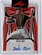 2023 Leaf Metal Red Wave Proof Zack Qin Auto 1/1 (B45) Padres