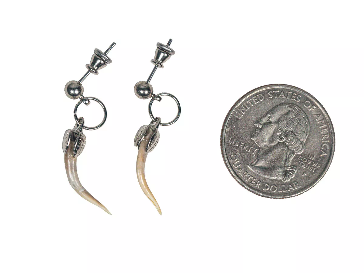 Rattlesnake Fang Earrings Silver Color 598 J21 P G2 eBay