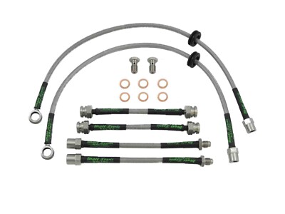 VW MK3 GOLF GTI VR6 STAINLESS STEEL BRAIDED BRAKE LINES HOSES PIPES 6 LINE OO