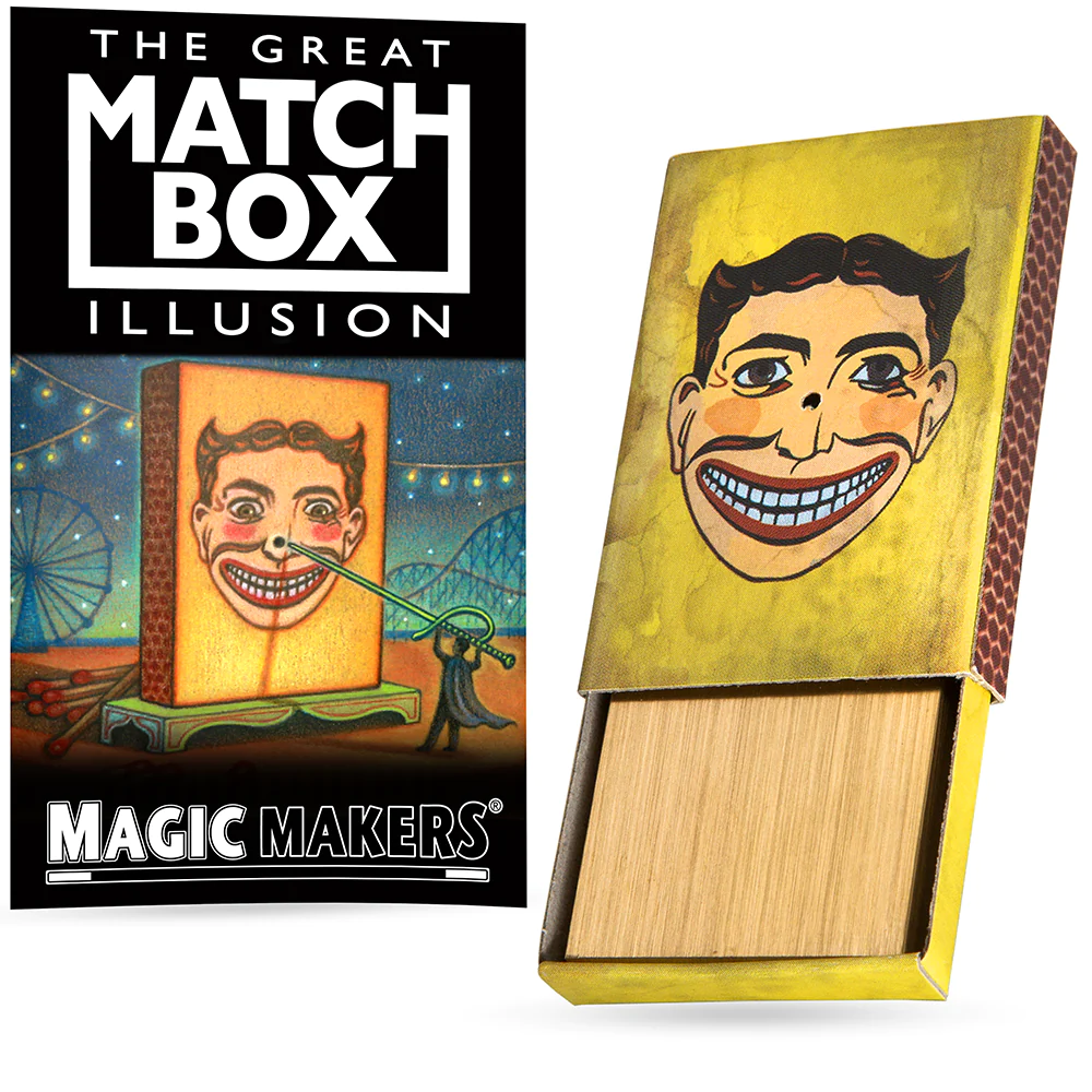 THE GREAT MATCH BOX ILLUSION Solid Brass Block Penetration Close