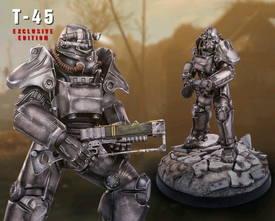 Fallout T 45 Power Armor Statue Exclusive Version Nib Ltd To 500 Sold Out Ebay