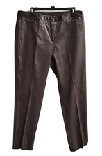 Brooks Brothers Women  s Sz 12 Brown Cotton Blend Slim Fit Pants Sheen Pockets