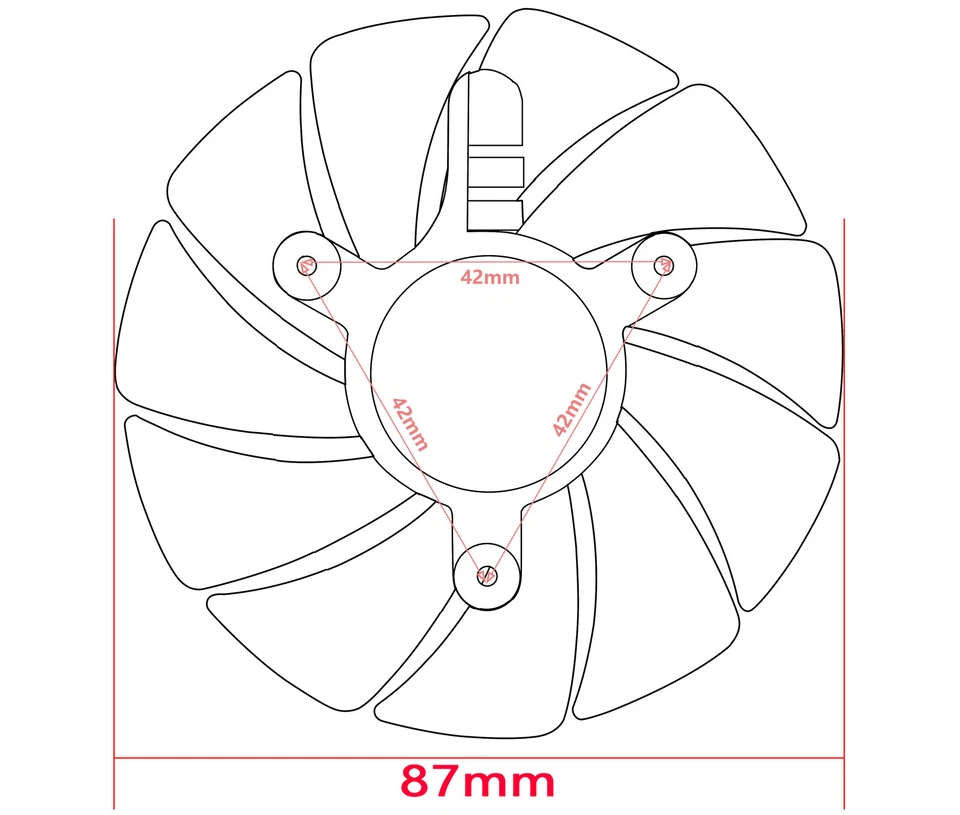 Zotac RTX 3070Ti 3080Ti 3090 Trinity OC/ Amp Holo Replacement GPU Fans (GENUINE) - Image 3 of 4