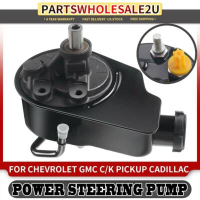 Power Steering Pump w/ Reservoir for Chevy GMC C1500 C2500 K1500 K2500 Suburban