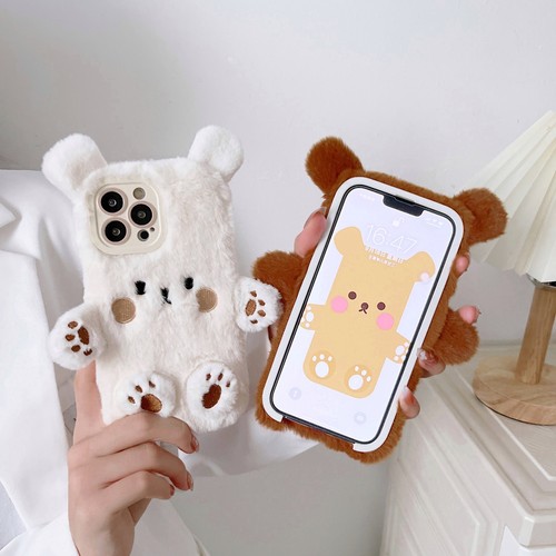 For Huawei Honor 3D Warm Plush Bear Cute Doll Cartoon Case Soft Phone Cover Girl - Picture 2 of 15