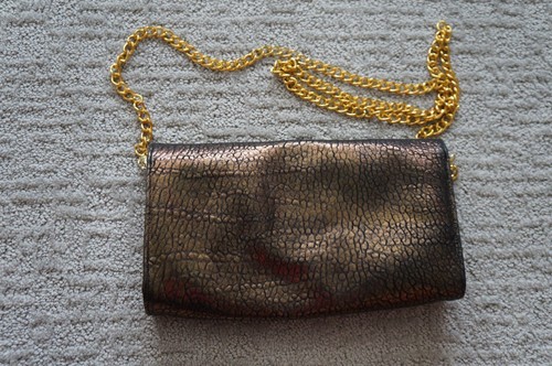 NEW JJ Winters Pebbled Copper Leather Ivy Convertible Chain Bag Clutch SRP$285 - Picture 8 of 9