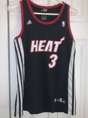 Miami Heat Dwyane Wade #3 Womens Size L NBA 4 Her Jersey Tank Adidas Black
