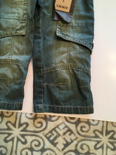 Pantalones de mezclilla para niños IKKS, nuevos tiene etiquetas, talla 6, cintura 21 1/2 pulgadas, entrepierna 13 1/2 pulgadas - Imagen 6 de 12