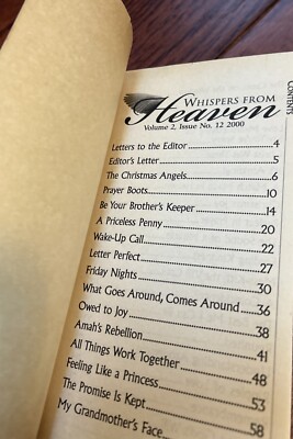 Vintage Book Dec Issue Whispers from Heaven 2000 Vol 21The True Spirit Of Giving