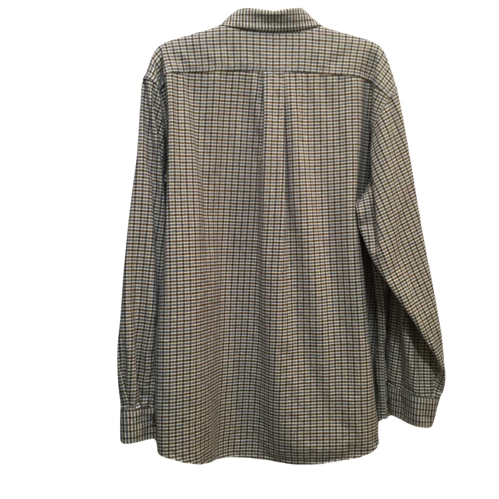 2 LL Bean Heavy Flannel Button Shirts Men’s L-REG Long Slv Pockets Multi Check