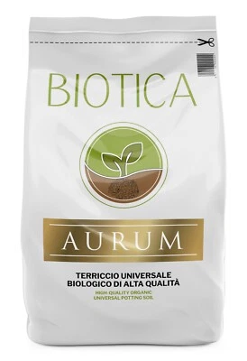 BIOTICA Aurum Terriccio Fertilizzato con Humus di Lombrico - Naturale Universale