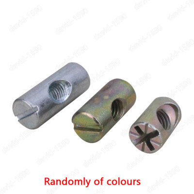 1/4 M4 M5 M6 M8 M10 Furniture Barrel Nut Dowel Furniture Cot Embedded Nut