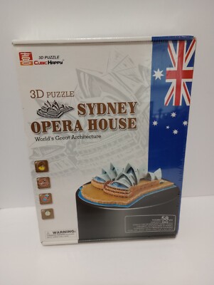 3D Puzzle Cubic Happy Sydney Opera House. World's Great Architecture. 58 Pieces