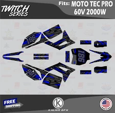Graphics Kit for MotoTec Pro 60v (All Years) Twitch Series - BLUE