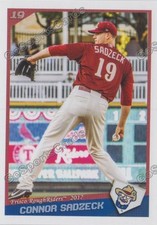 2017 Frisco RoughRiders Connor Sadzeck RC Rookie Texas Rangers