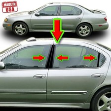 Black Pillar Trim For Infiniti I30i35 00-05 6pc Set Door Cover Piano Post