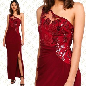 lipsy sequin panel one shoulder maxi dress