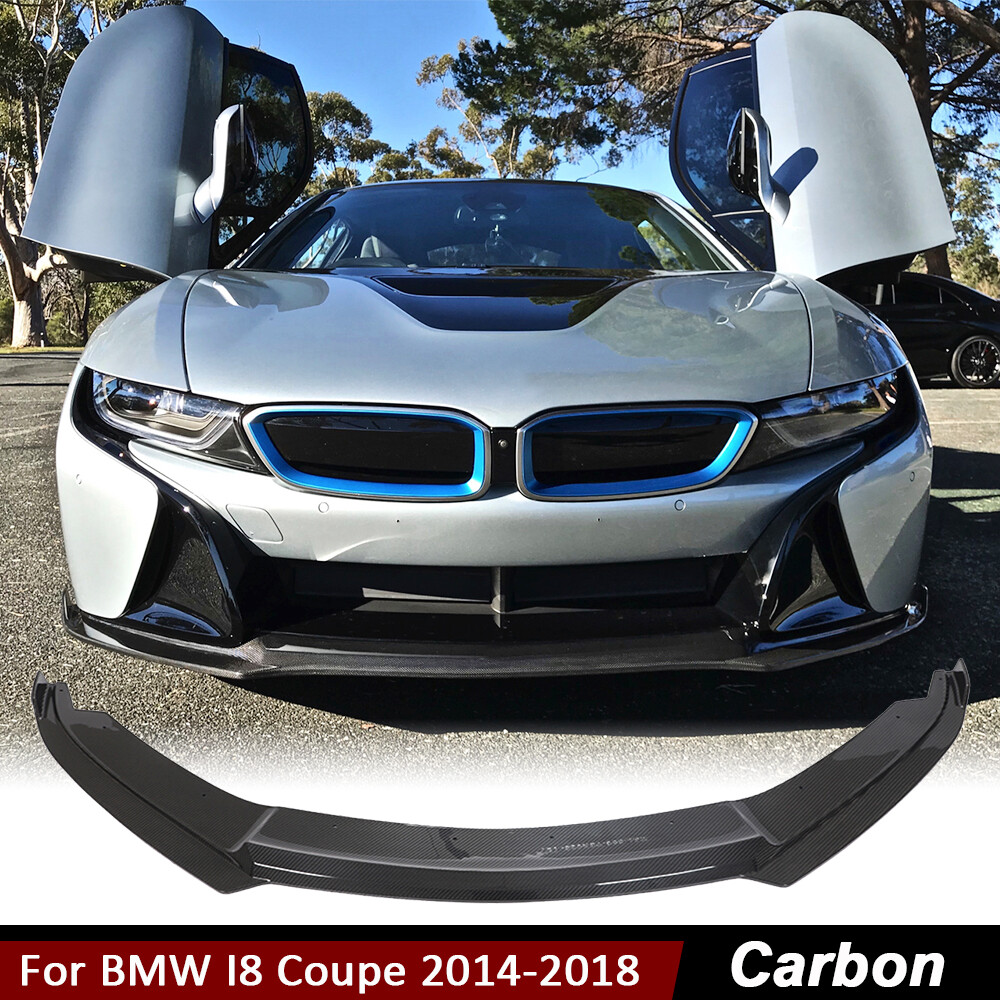 For BMW I8 Coupe 2014-2018 DRY CARBON FIBER Front Bumper Lip Spoiler Splitter