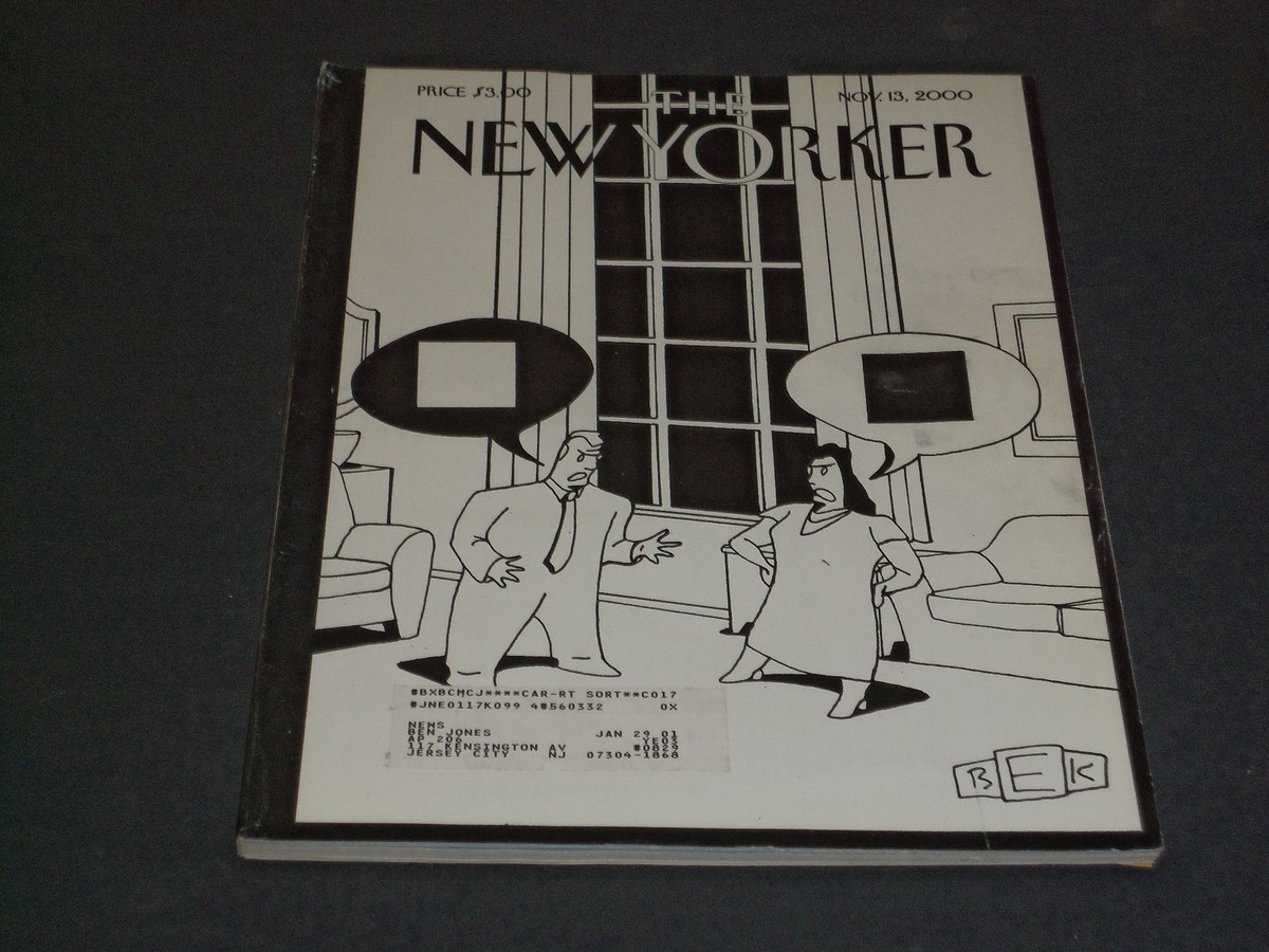 2000 NOVEMBER 13 THE NEW YORKER MAGAZINE - ILLUSTRATED COVER - NY