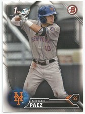 Michael Paez New York Mets 2016 Bowman Draft