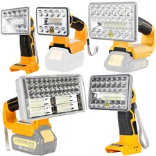 40W 18W 9W Cordless Flashlight LED Work Light for Dewalt 18V 20V Li-ion Battery