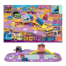TAYO THE LITTLE BUS MAGIC SCHOOL ROAD PLAY SET MINI CAR TOY ROLE PLAY