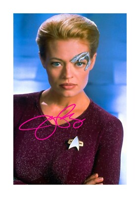 Jeri Ryan 7 von 9 1 Star Trek Star Trek A4 signiert montiert Poster Rahmenwahl.