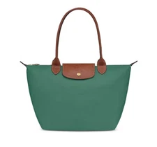 NWT LONGCHAMP Le Pliage Medium Shoulder Tote 2605089 SAGE GREEN AUTHENTIC