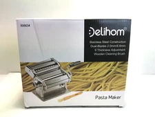 Delihom Pasta Maker - Stainless Steel Pasta Machine, Cutter, Hand Crank