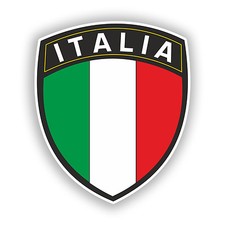 2 x Italia Flag Design Vinyl Stickers Travel Luggage #10611 
